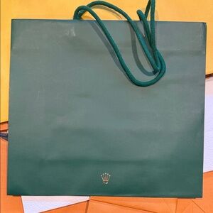 Rolex Green Shopping Bag